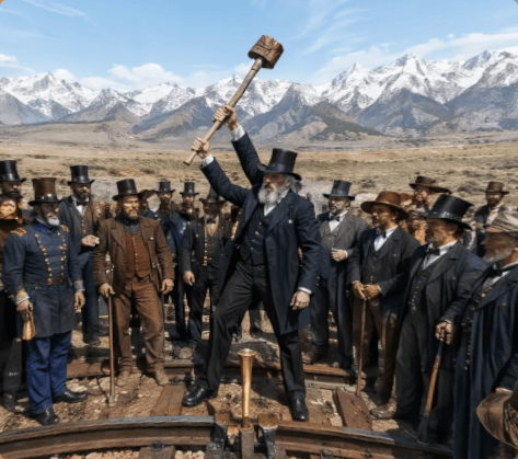 Victorian Railroad Ceremony Scene