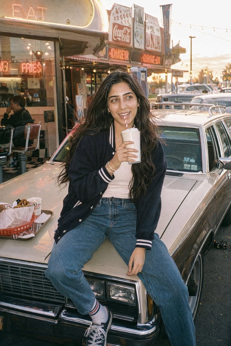 Retro Diner Milkshake Portrait — AI image template example