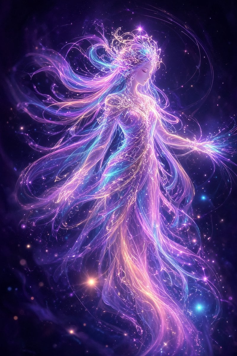 Ethereal Celestial Goddess — AI image template example
