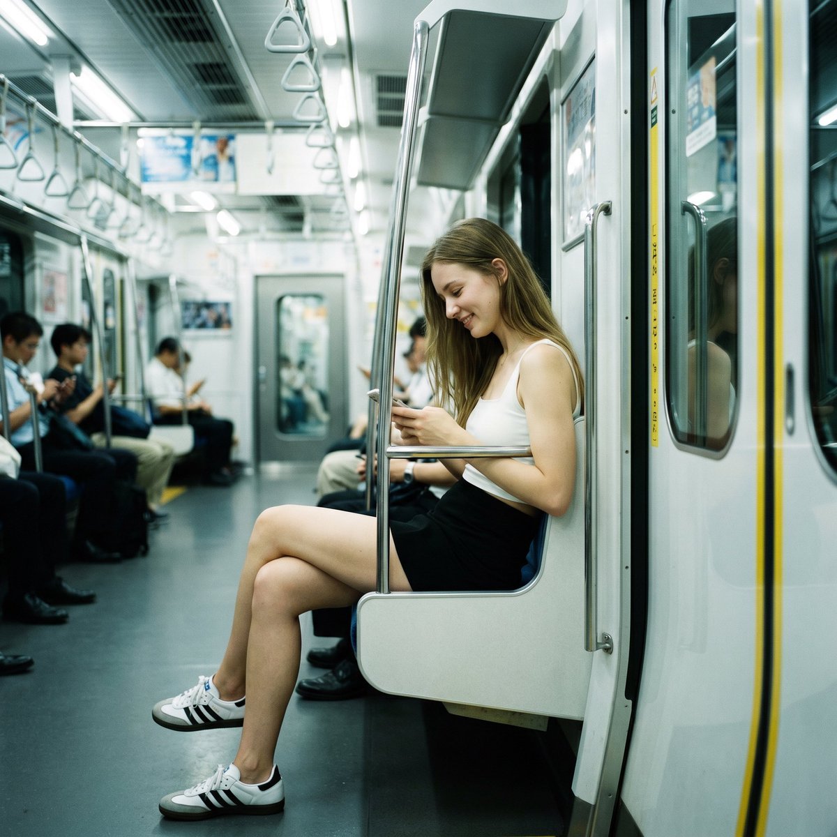 Realistic Subway Candid Portrait