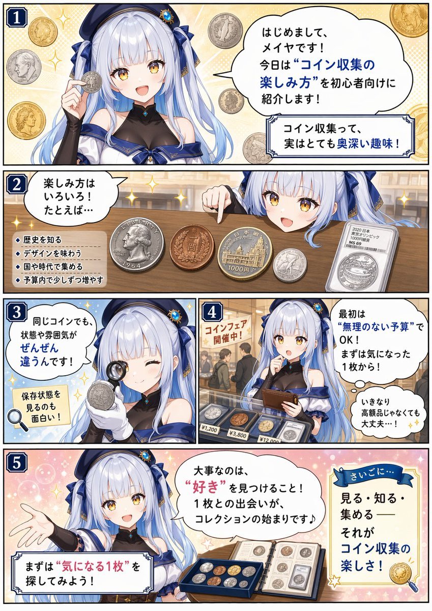 Beginner Coin Collecting Manga Page