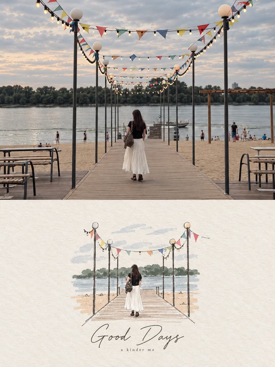 Minimal Watercolor Editorial Vignette reference image 1