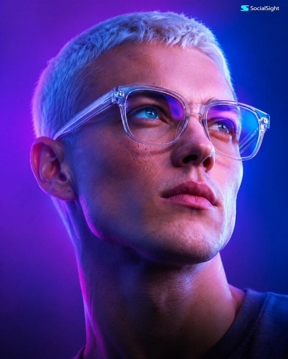 Cinematic Neon Identity Portrait — AI image template example