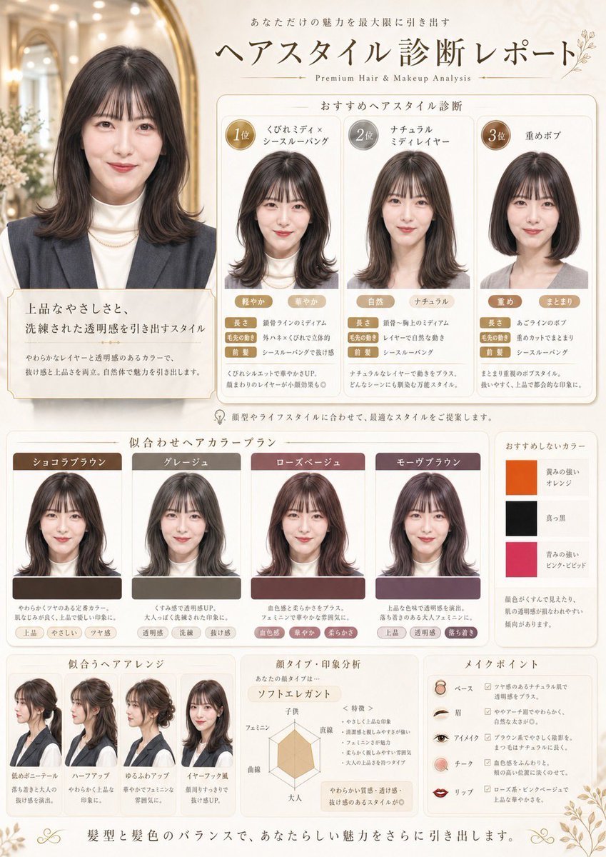 Japanese Hair Diagnosis Salon Poster