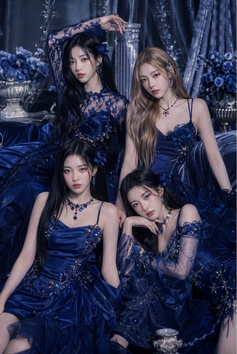 Blue Couture Group Portrait
