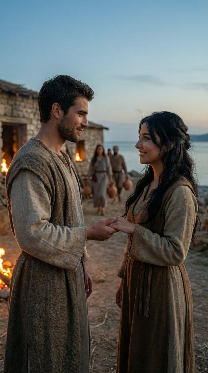 Cinematic Historical Love Story Scene Prompt
