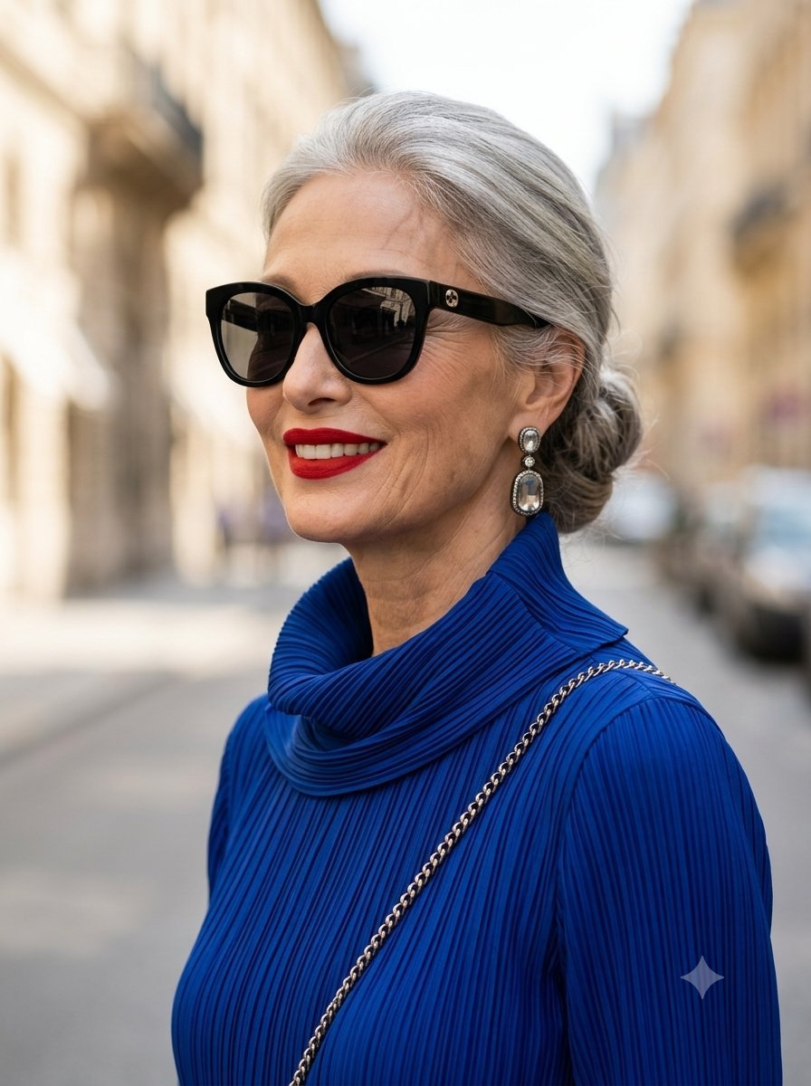 Elegant Mature Woman Portrait — AI image template example