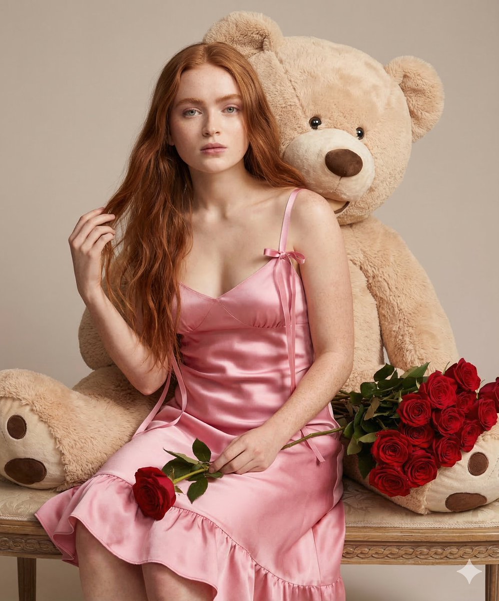 Romantic Teddy Bear Fashion Photography