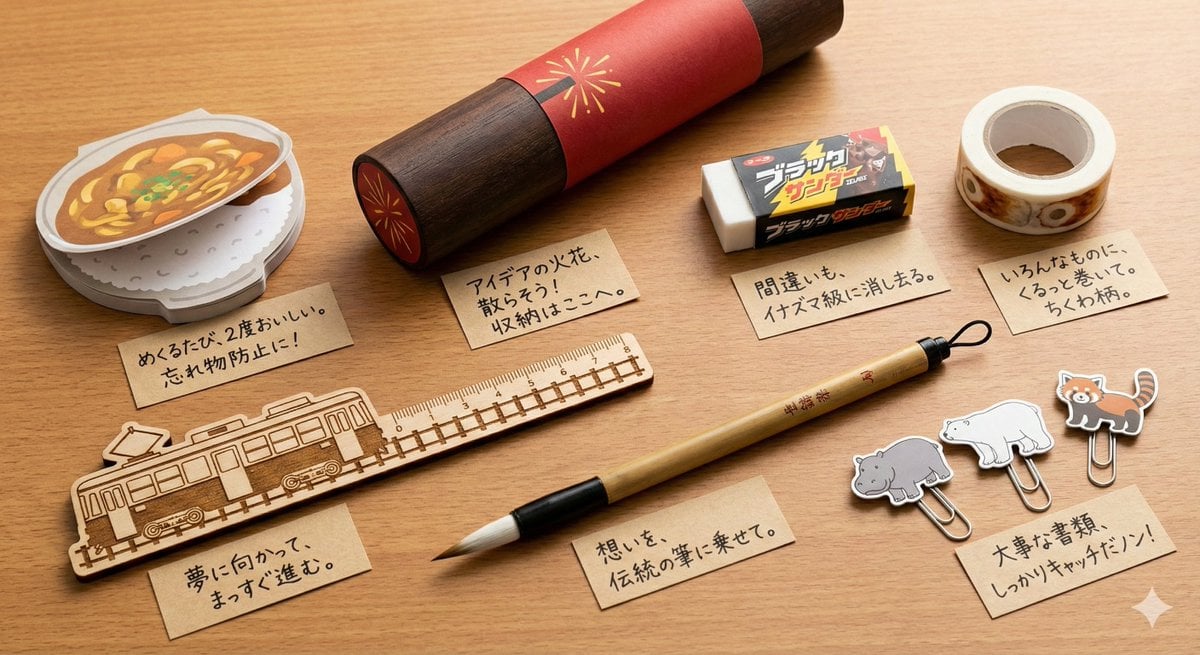 Conceptual Stationery Design Prompt for Toyohashi Specialties