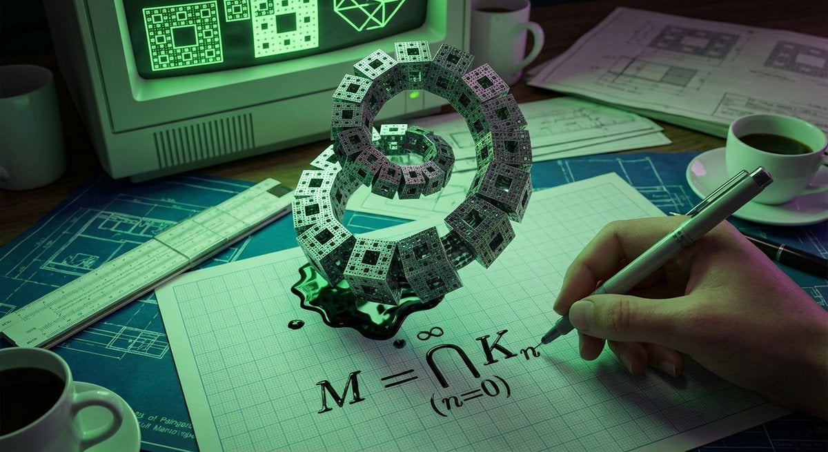 Psychedelic Mathematics Fractal Prompt for Menger Sponge
