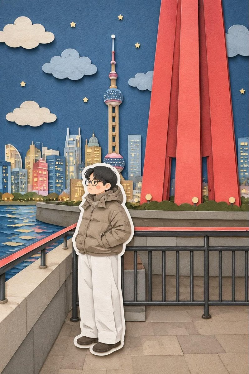 Paper-Cut Layered Illustration Style