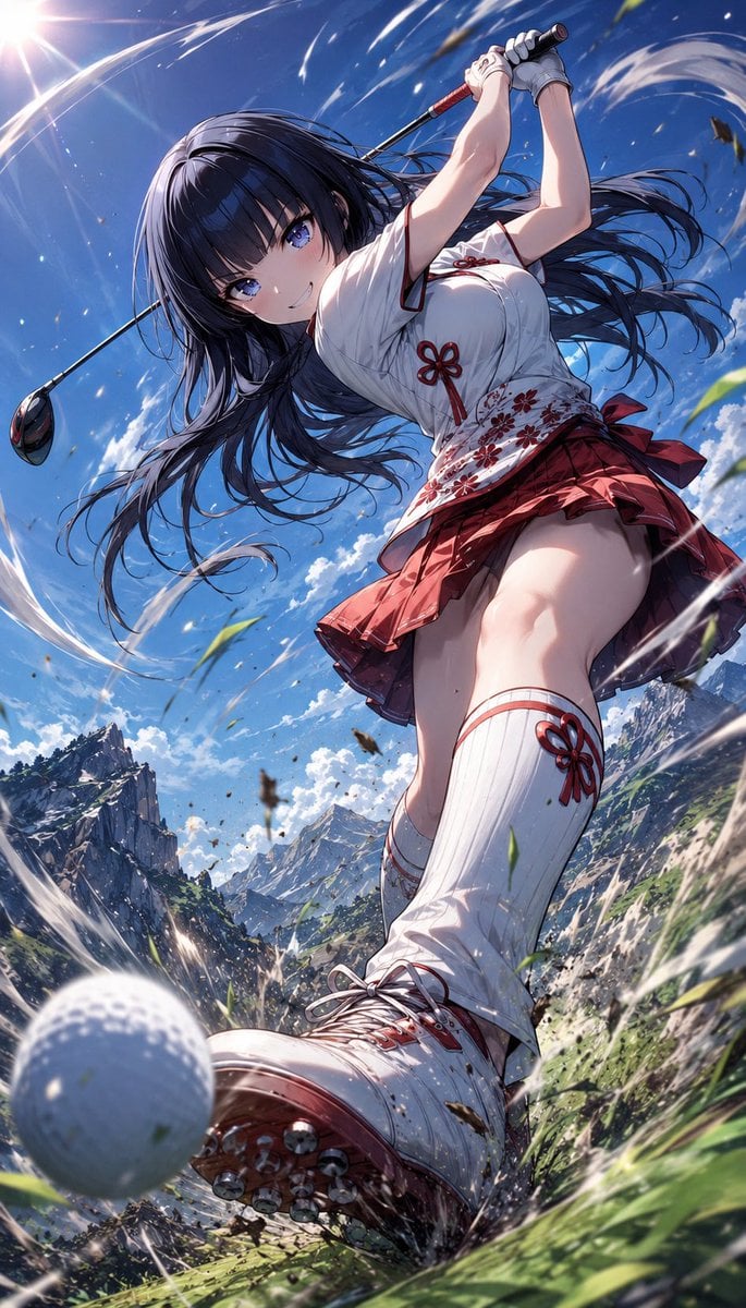 Manga Style Wild Genius Golfer reference image 1