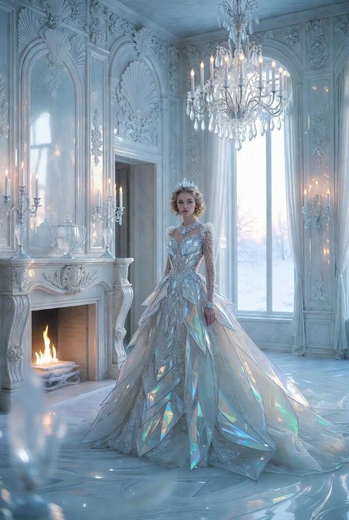 Impossible Winter Palace Salon Video Prompt