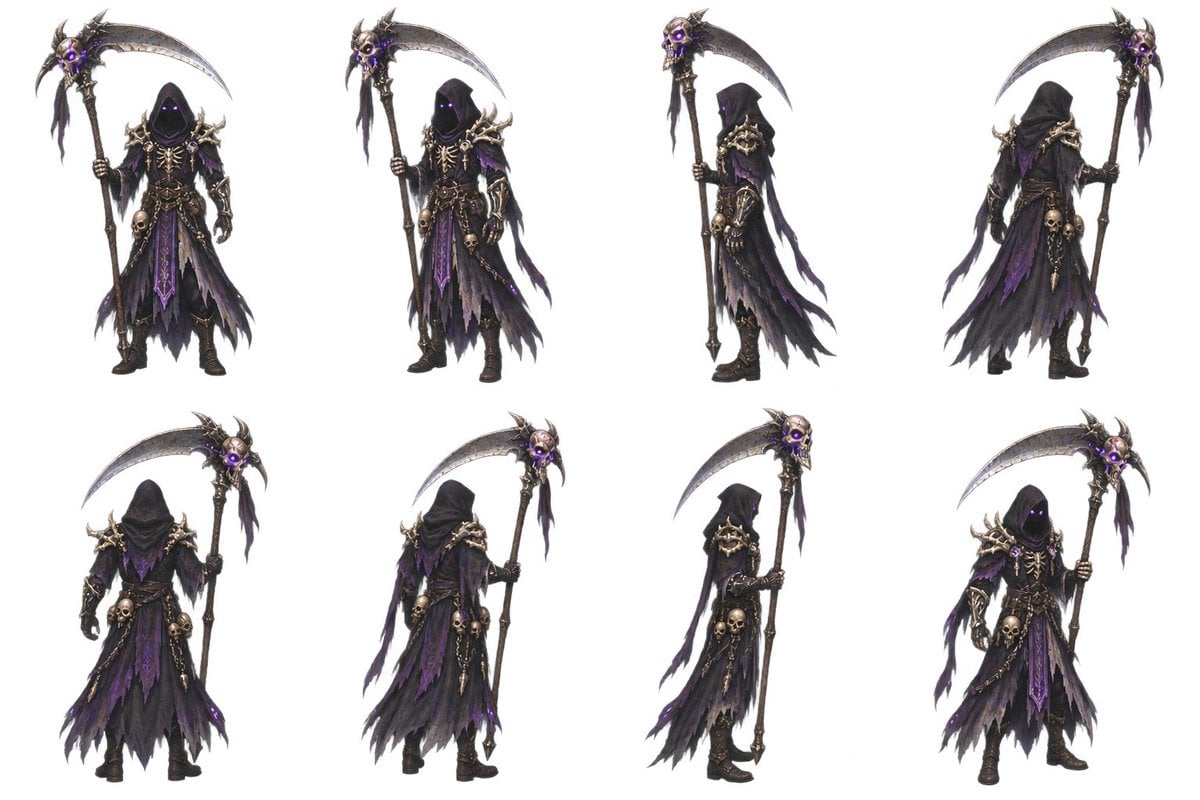 2D Necromancer Game Asset Sprite