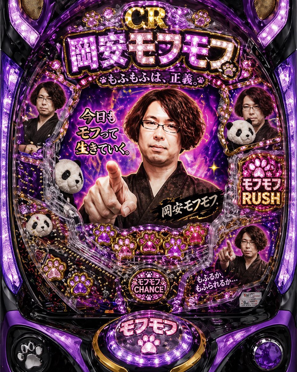 Absurd Purple Mofumofu Pachinko Machine — AI image template example