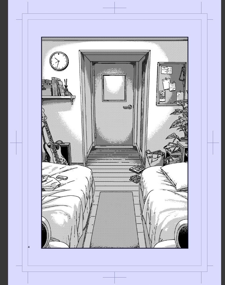 Polished Manga Dorm Room Background