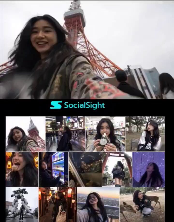 Tokyo Travel Vlogger Collage