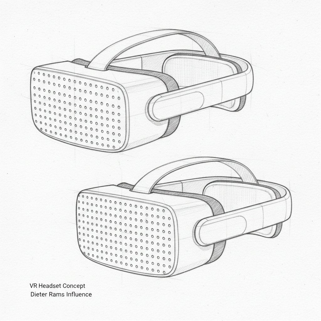 Dieter Rams Inspired VR Headset Sketch