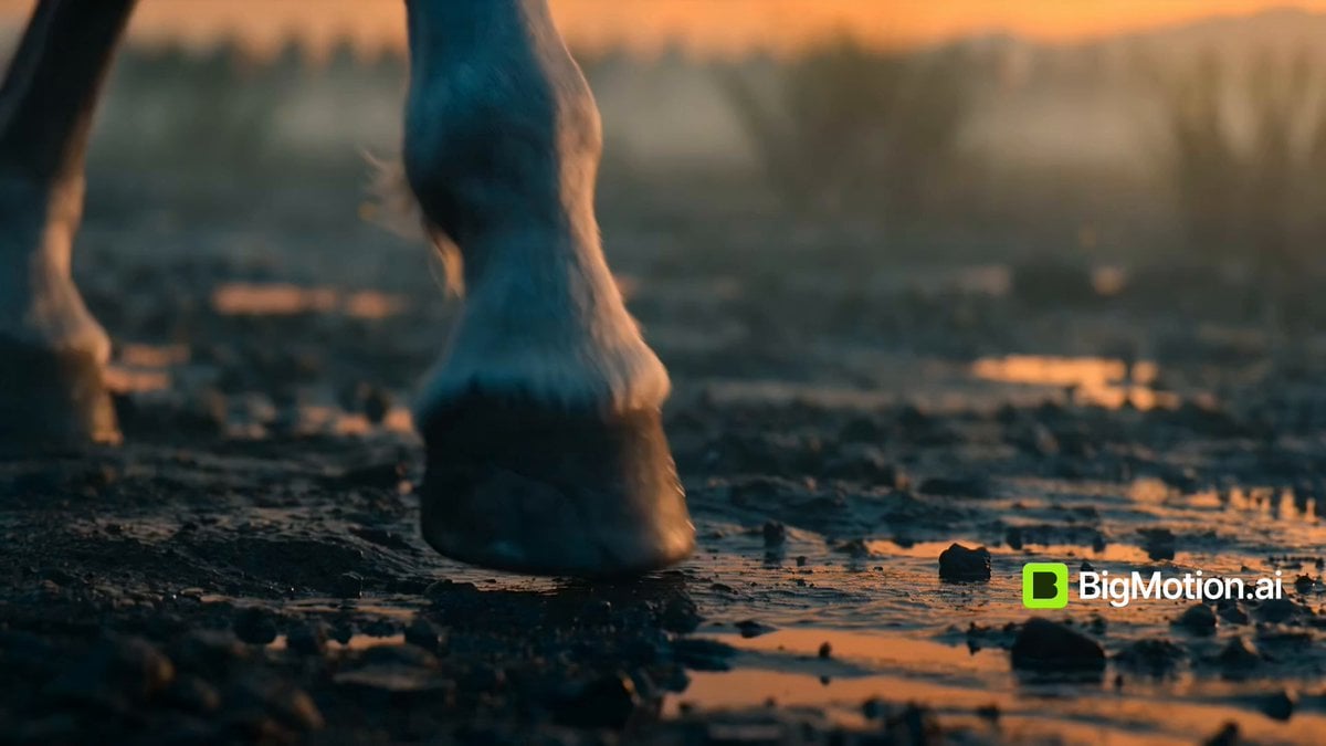 Warrior Girl Galloping on Misty Battlefield