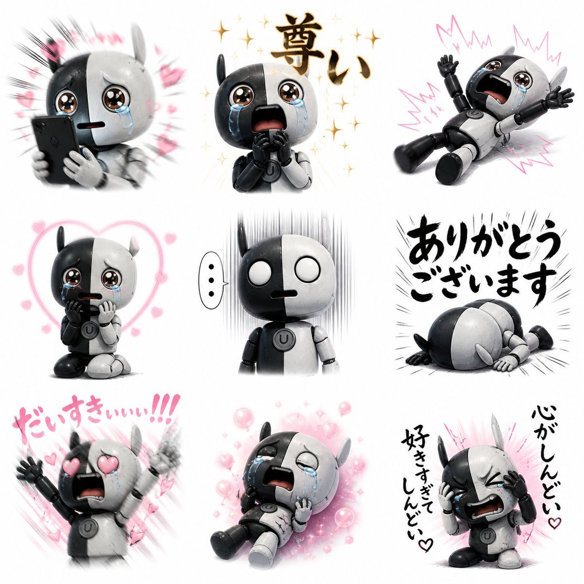 Fan Reaction Sticker Set