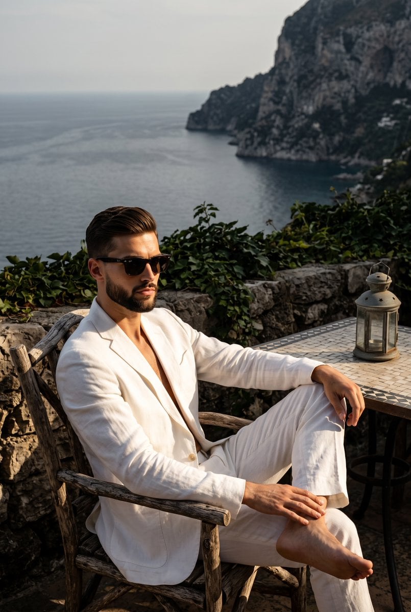 Mediterranean Riviera Editorial — AI image template example