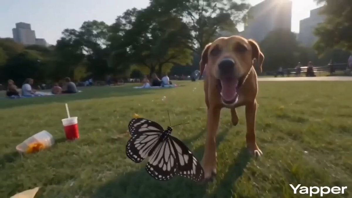 Butterfly FPV Shot over Chaotic Picnic