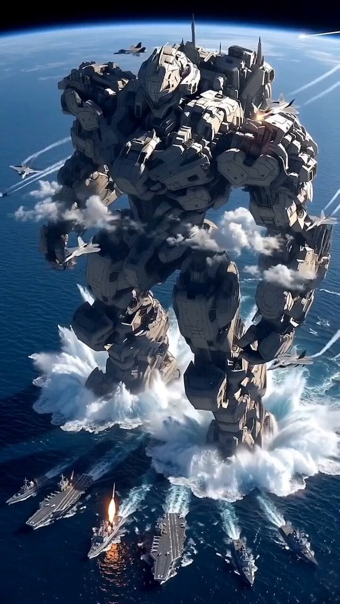 Giant Mecha Naval Battle