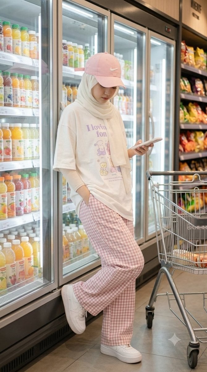 Aesthetic Supermarket Lifestyle Portrait — AI image template example