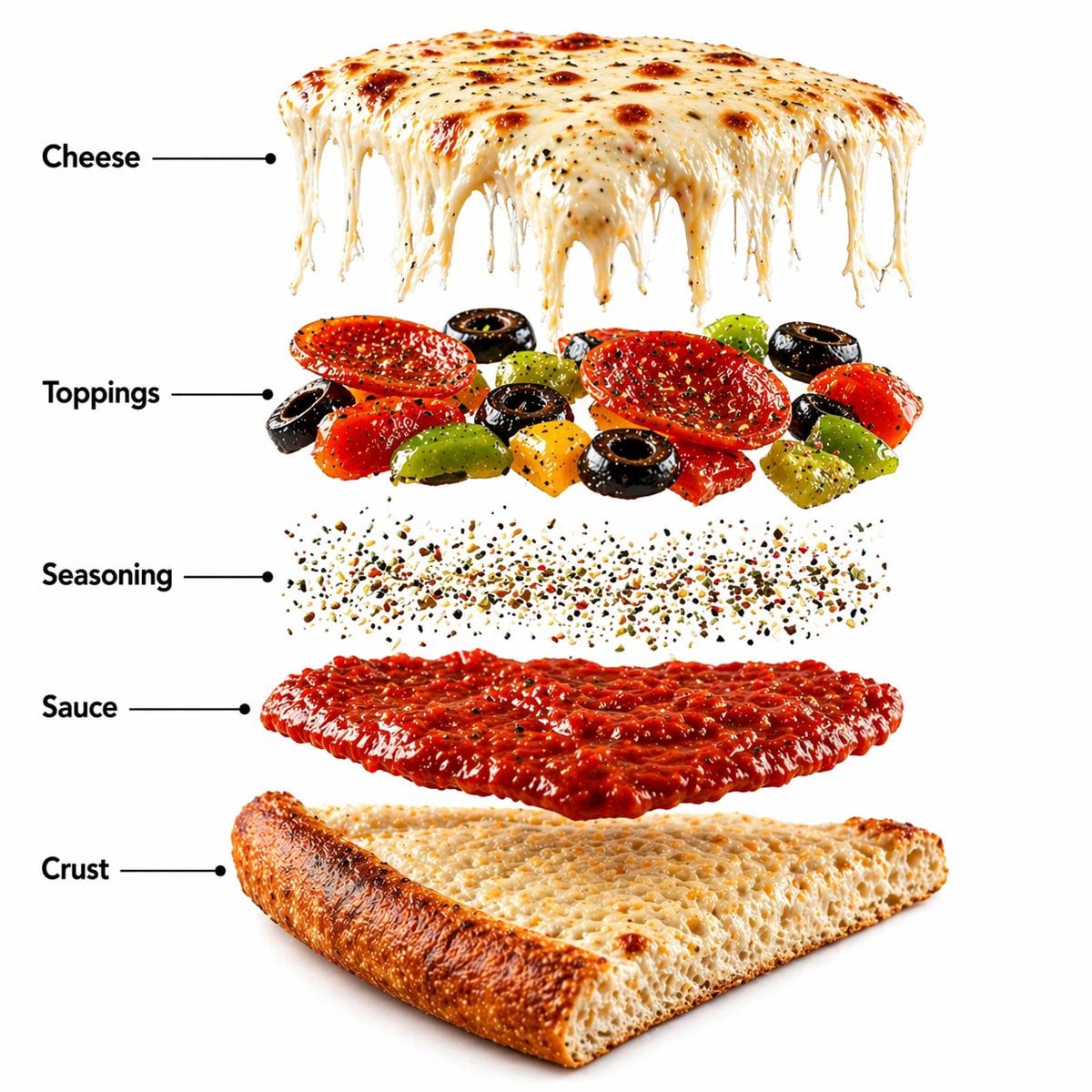 Pizza Food Photography and Infographic
