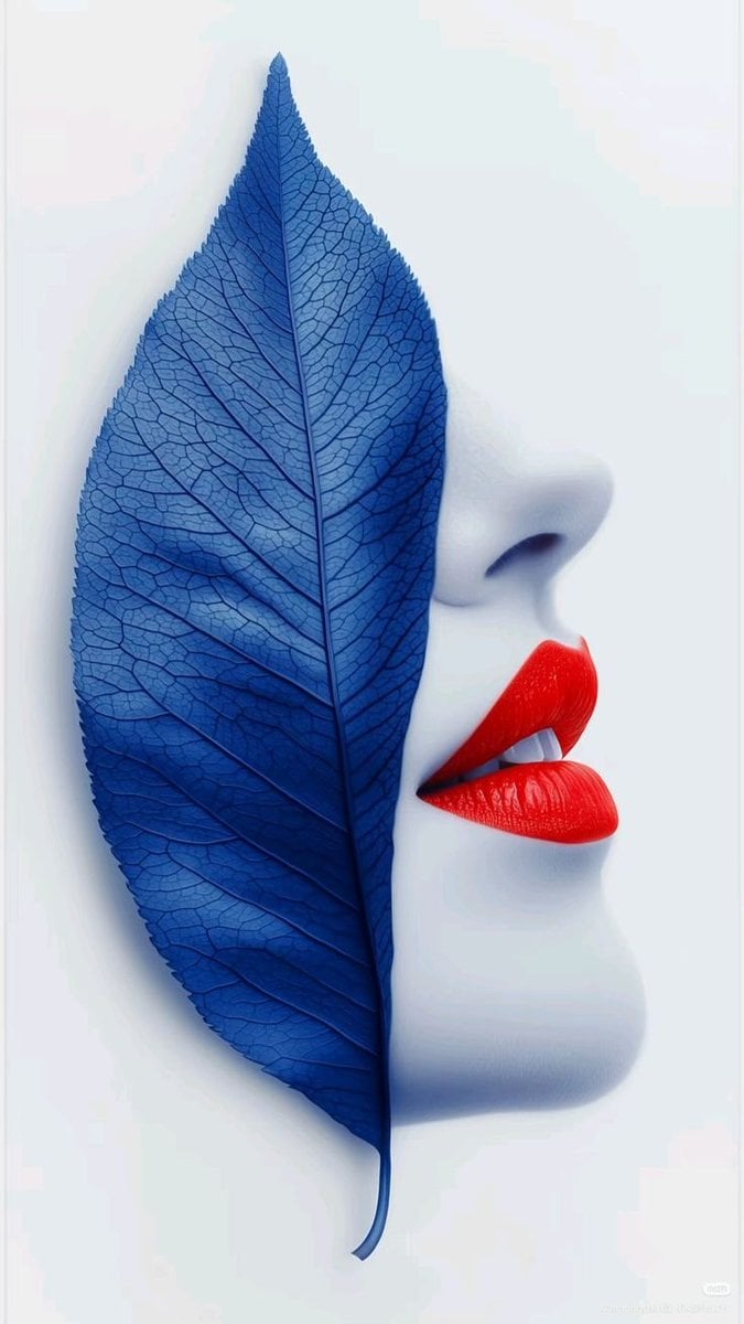 Surreal Minimalist Leaf Portrait