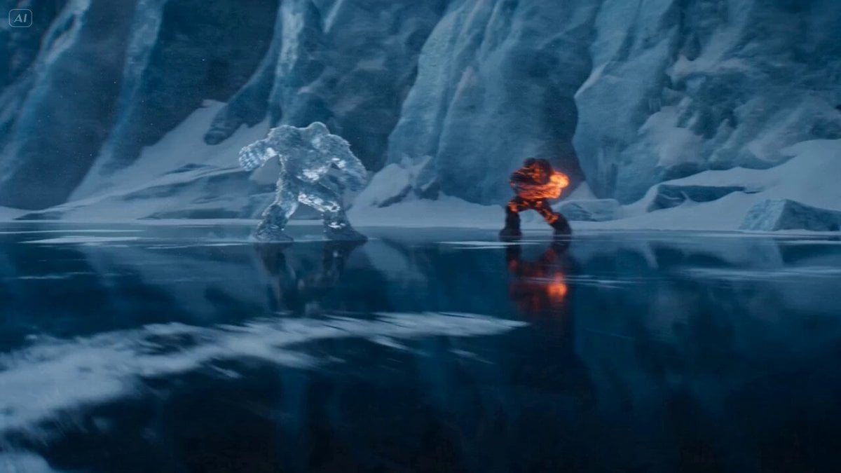 Ice Giant vs. Magma Titan Battle (Dreamina/Seedance 2)