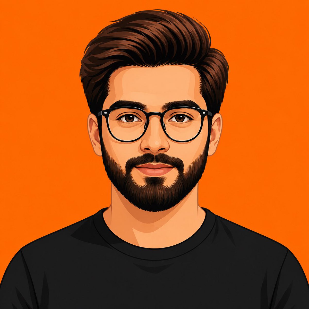 Clean Flat Vector Avatar — AI image template example