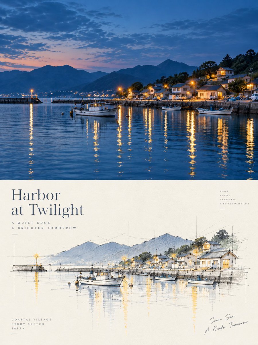Architectural Perspective Sketch Poster — AI image template example