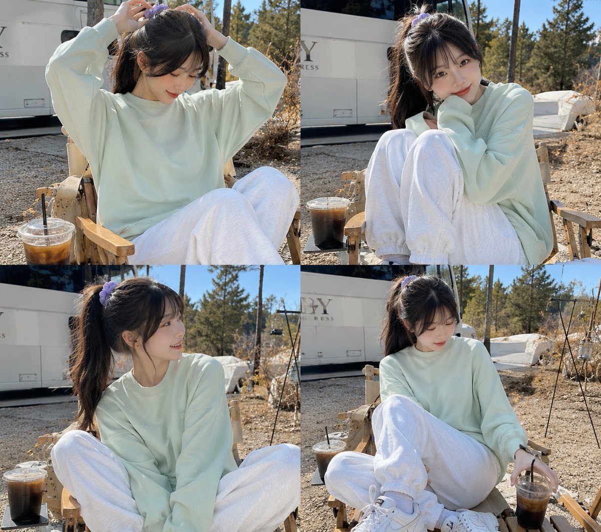 Cozy Korean Fashion Lifestyle Portrait — AI image template example