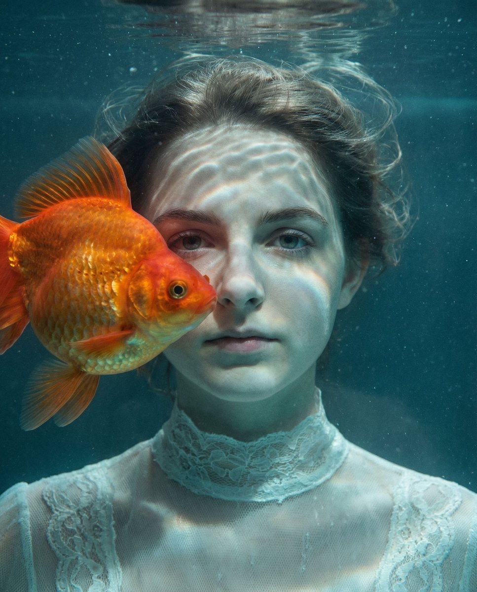 The Silent Aquarium Surreal Portrait — AI image template example