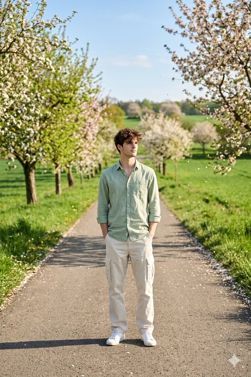 Cinematic Photograph of Man on Countryside Road