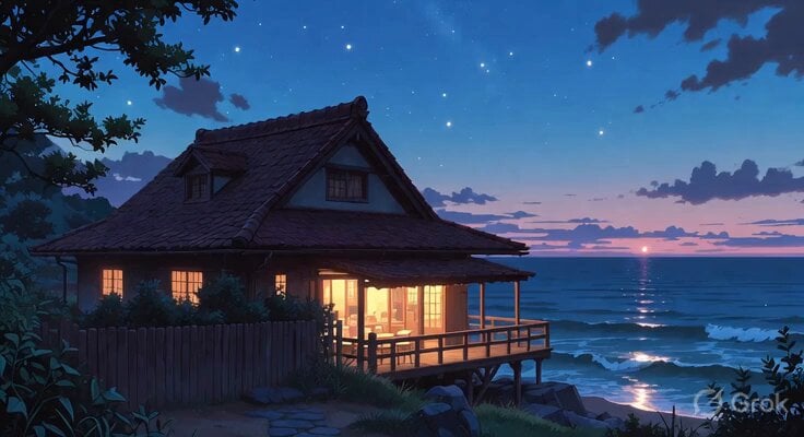 Ghibli Style Seaside Cottage