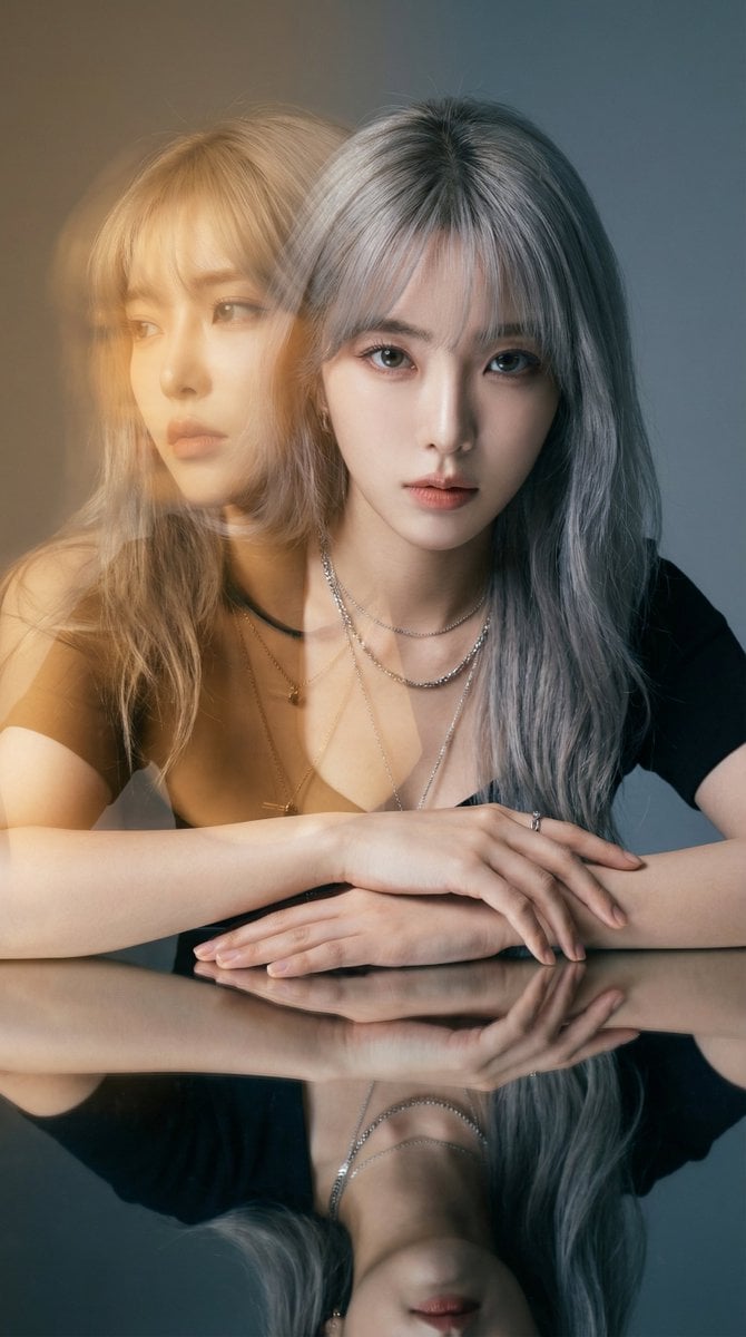 High-Fashion Double Exposure Portrait with Reflection