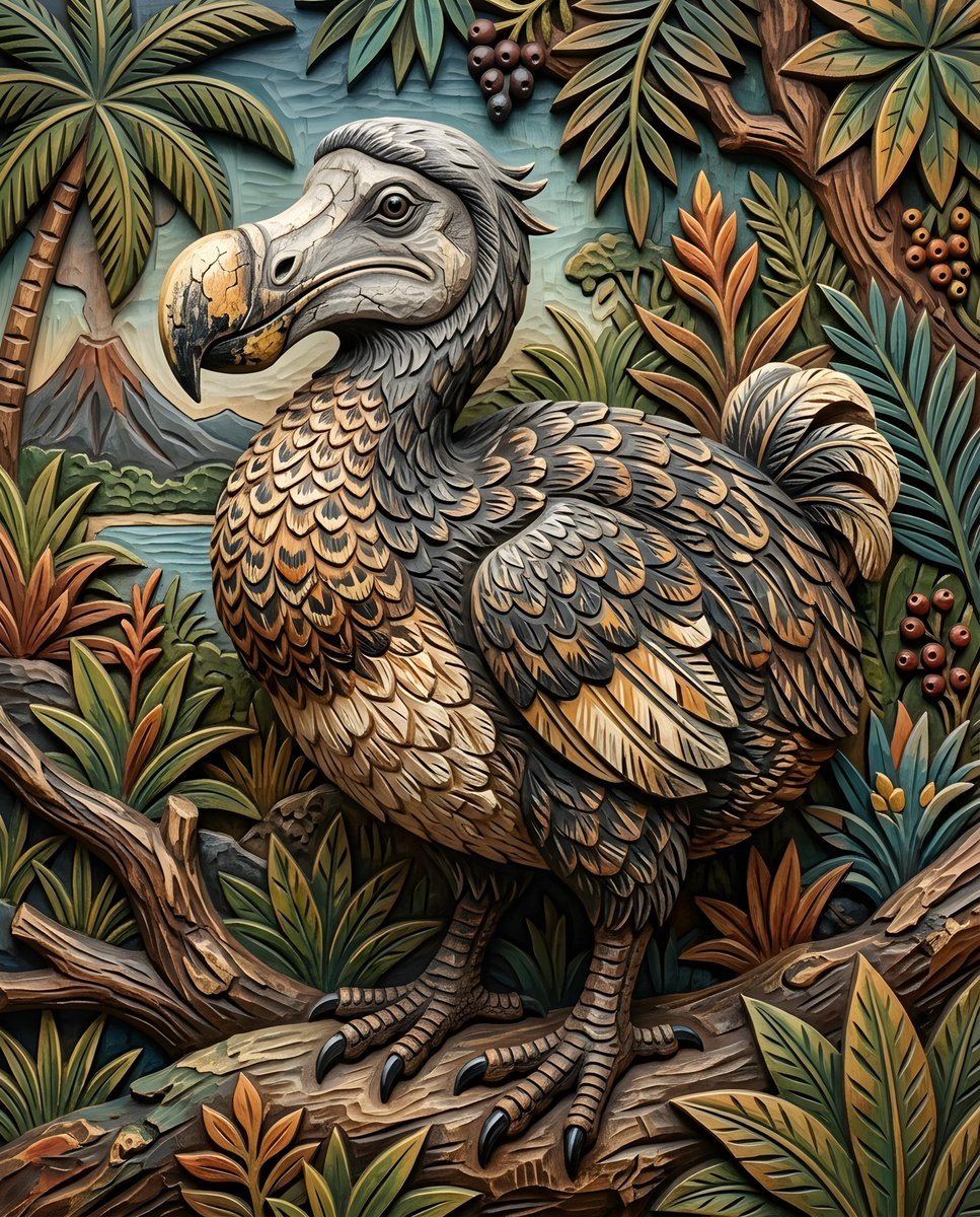 Realistic Dodo Bird Illustration — AI image template example