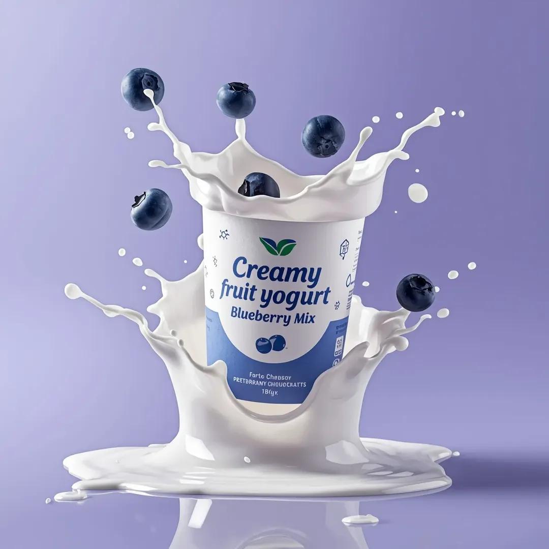 High-End Commercial Yogurt Product Photography Prompt