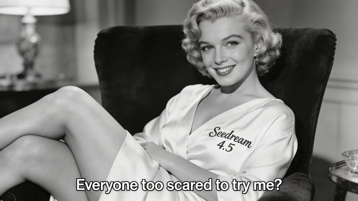 Archival Film Still of a Glamorous Femme Fatale