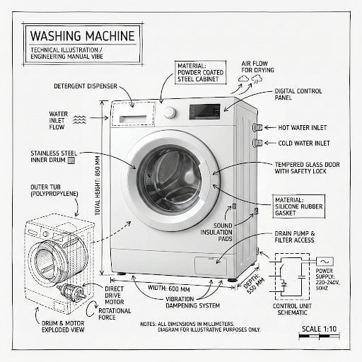 Infographic image combining a realistic photograph or photoreal render