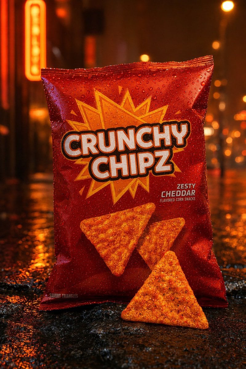 Neon Rain Snack Bag Ad