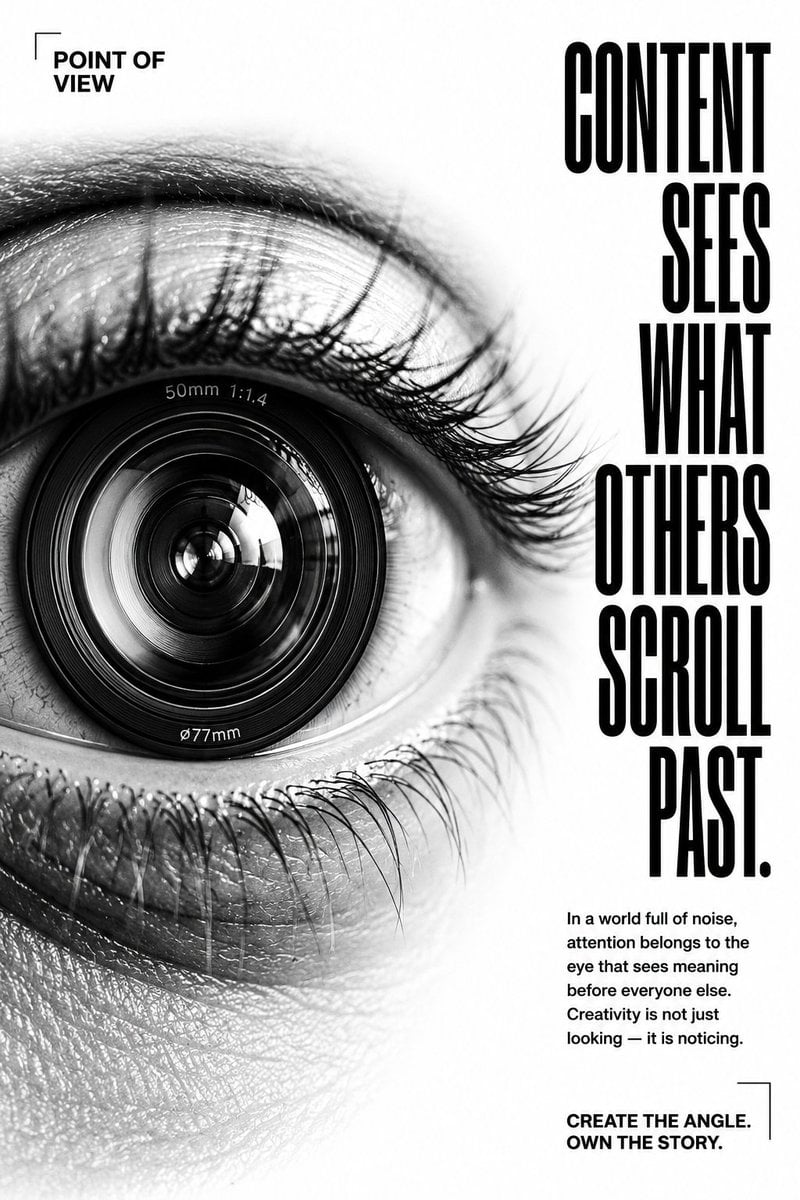 Surreal Camera Eye Social Media Poster — AI image template example