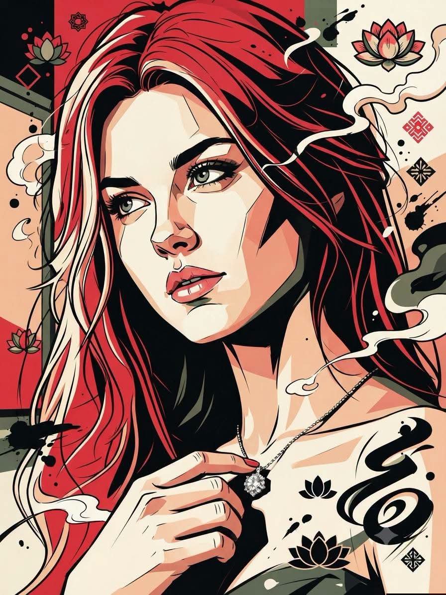 Neo-Retro Vector Illustration Poster — AI image template example