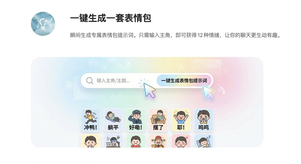 Panel Sticker/Emoji Grid Generation Prompt