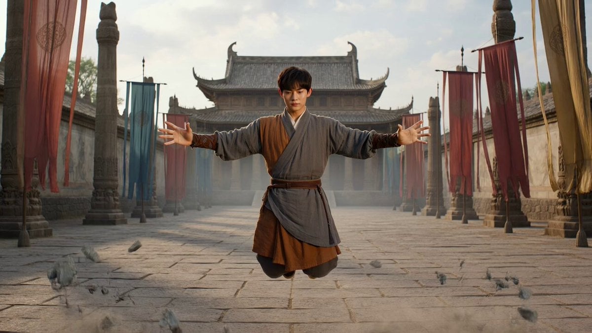 Levitating Warrior Monk Temple Sequence