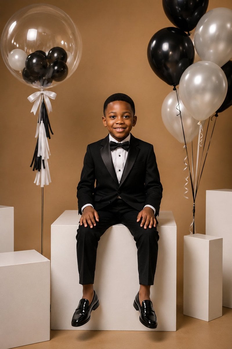 Luxury Birthday Studio Portrait — AI image template example
