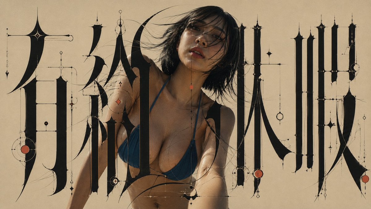 Architectural Typographic Portrait Fusion