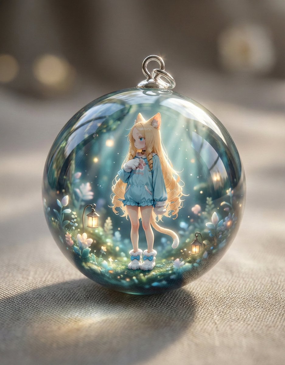 Resin Charm Illustration Prompt